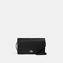 COACH 3037 Anna Foldover Crossbody Clutch IM/BLACK