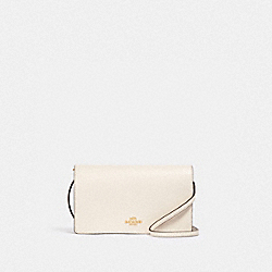 COACH ANNA FOLDOVER CROSSBODY CLUTCH - IM/CHALK - 3037