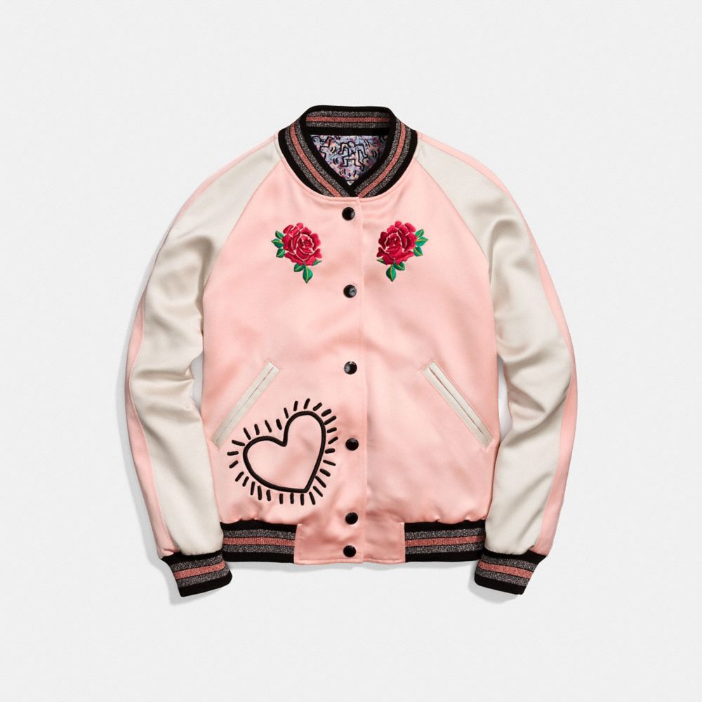 pink coach jacket womens