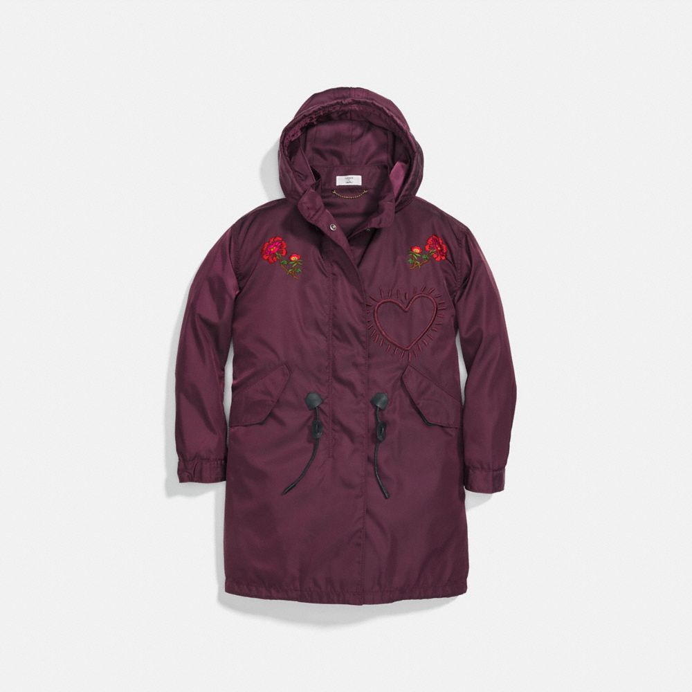 COACH 30532 Coach X Keith Haring Parka MAROON