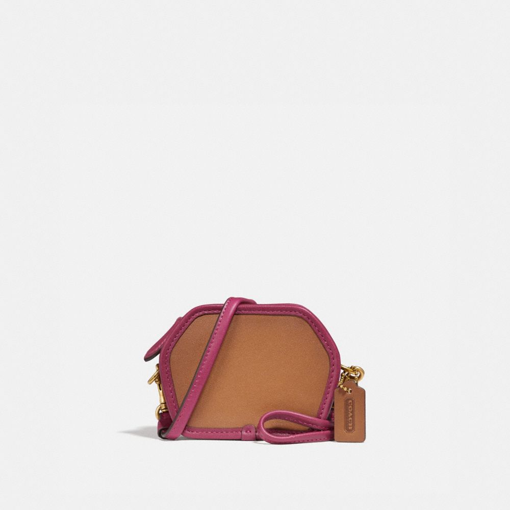 GEOMETRIC COIN CASE IN COLORBLOCK - B4/LIGHT SADDLE MULTI - COACH 306