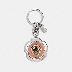 COACH 30711 Spinning Tea Rose Bag Charm CANYON/SILVER