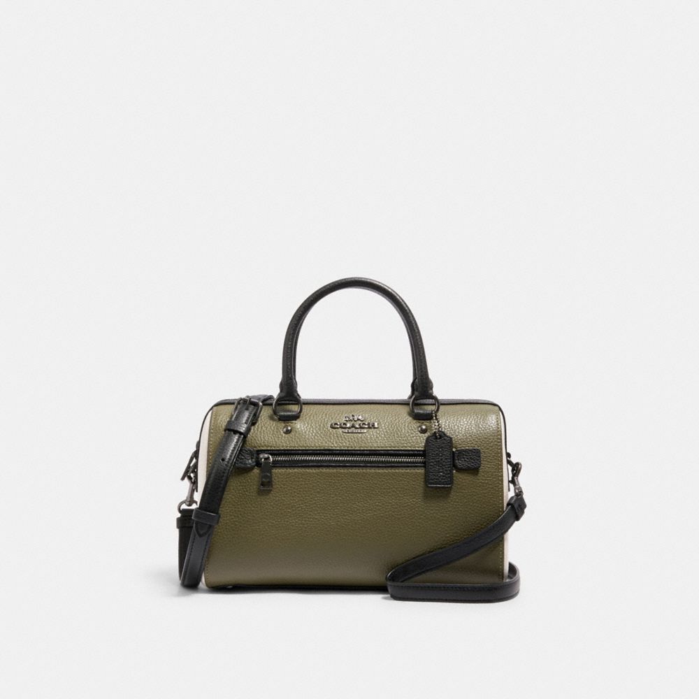 ROWAN SATCHEL IN COLORBLOCK - 3075 - QB/KELP MUTLI