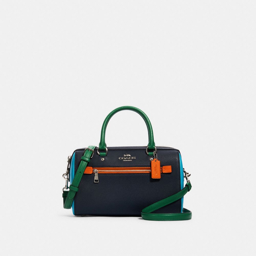 ROWAN SATCHEL IN COLORBLOCK - 3075 - SV/MIDNIGHT SEDONA MULTI