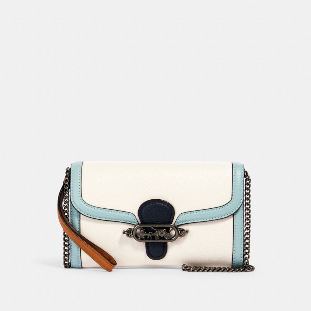 JADE CHAIN CROSSBODY IN COLORBLOCK - 3085 - QB/CHALK MULTI