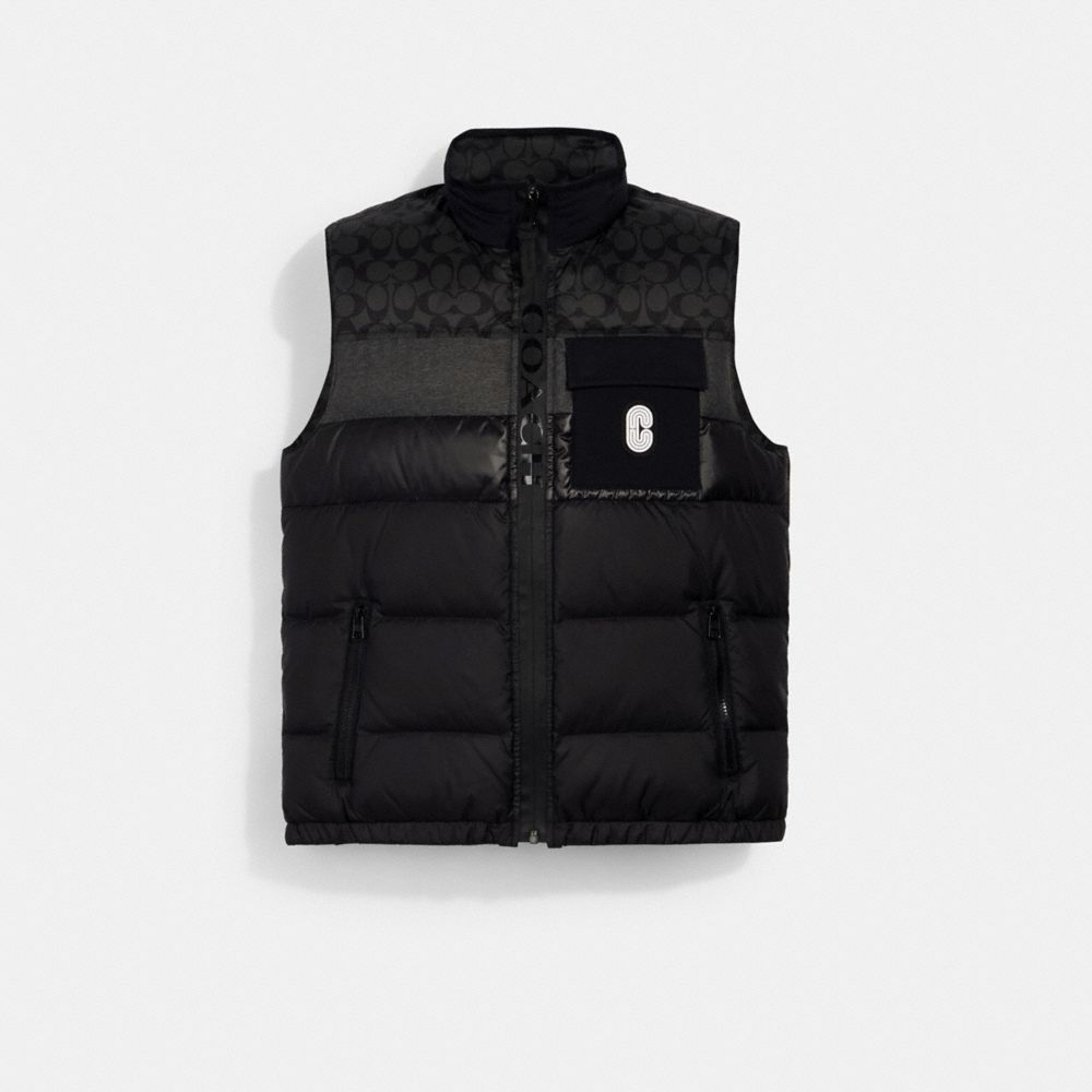 DOWN VEST - 3093 - BLACK / BLACK SIGNATURE