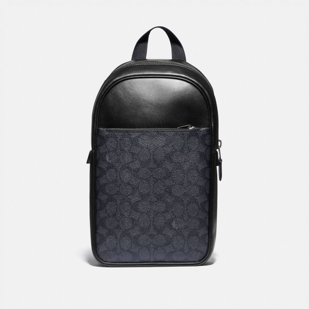 Metropolitan Soft Pack In Signature Canvas - GUNMETAL/CHARCOAL - COACH 3102