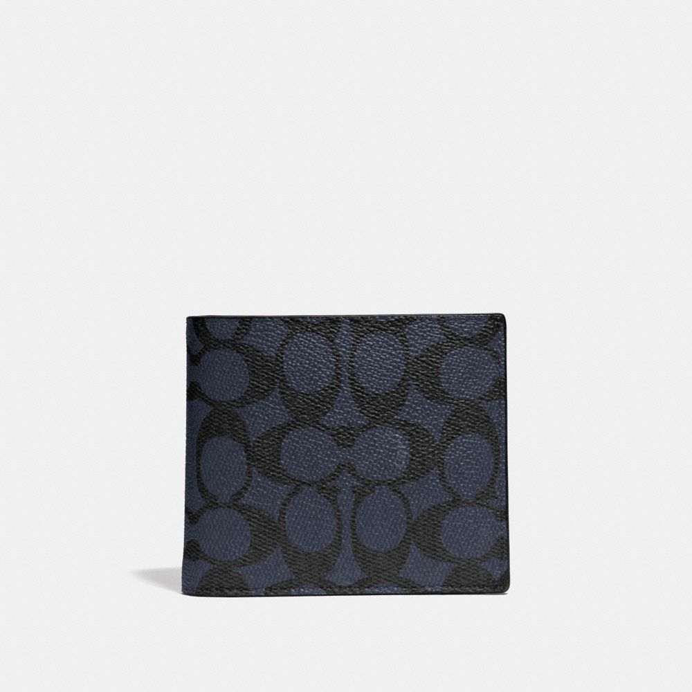 3-IN-1 WALLET IN SIGNATURE CANVAS - MIDNIGHT - COACH 31213