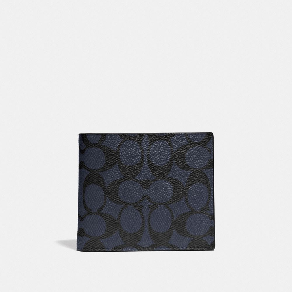 COACH 31213 3-IN-1 WALLET IN SIGNATURE CANVAS MIDNIGHT