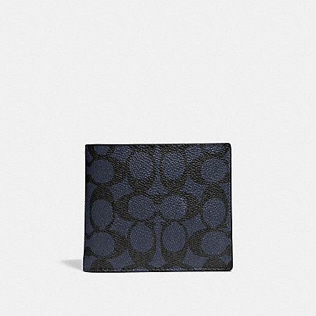 COACH 31213 3-IN-1 WALLET IN SIGNATURE CANVAS MIDNIGHT