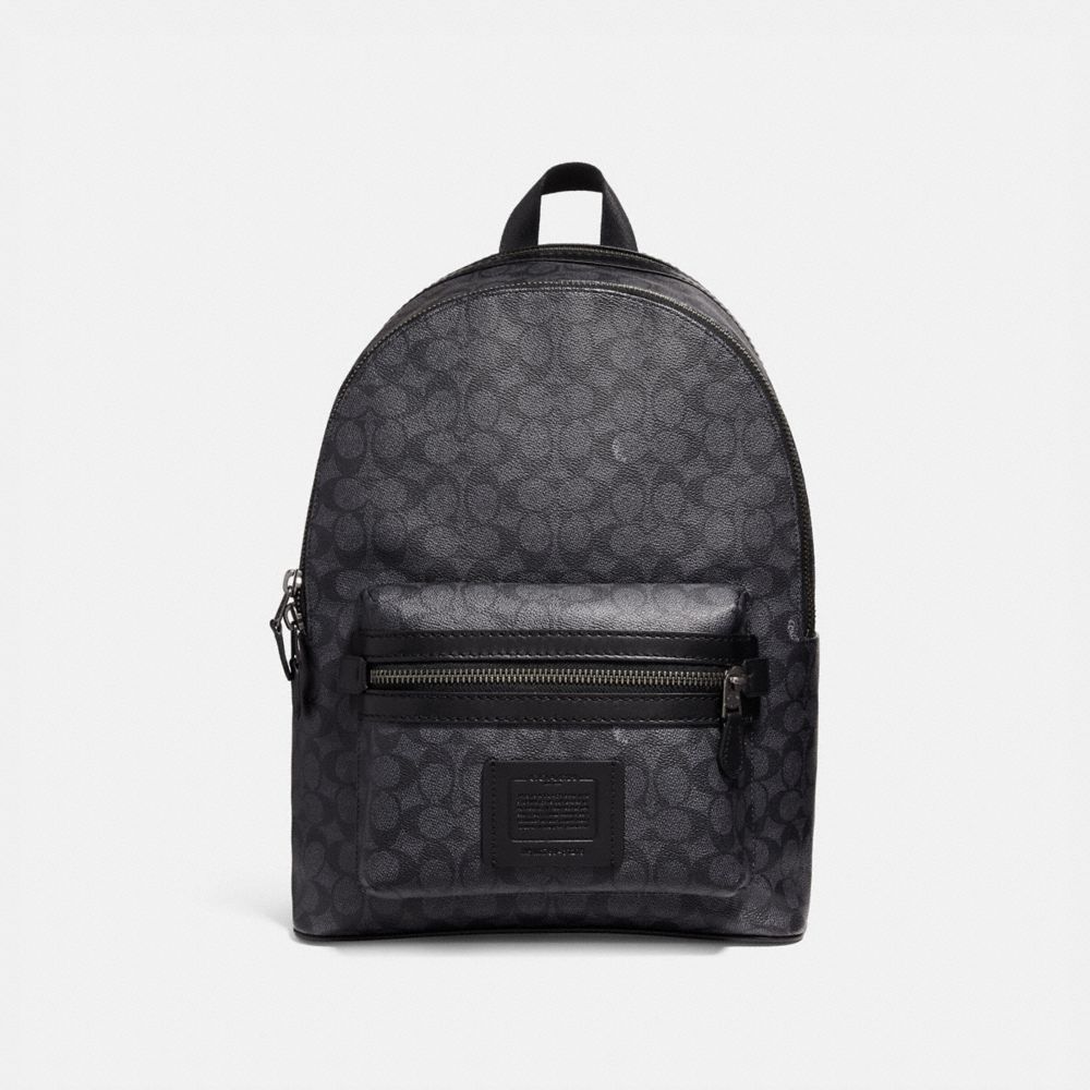 ACADEMY BACKPACK IN SIGNATURE CANVAS - BLACK ANTIQUE NICKEL/CHARCOAL - COACH 31216
