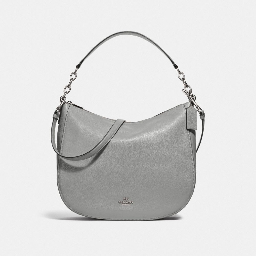 COACH ELLE HOBO - SV/HEATHER GREY - 31399