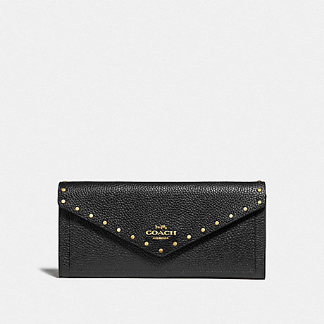 COACH 31426 SOFT WALLET WITH RIVETS B4/BLACK