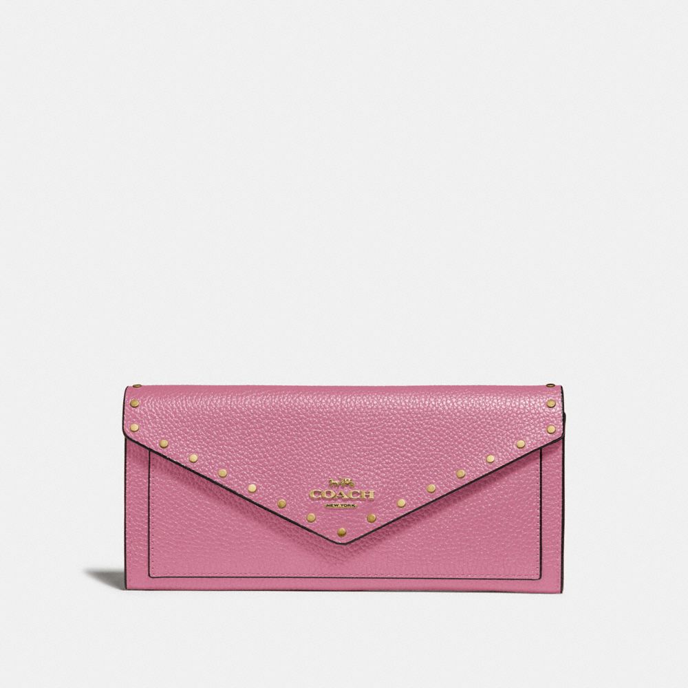 COACH 31426 SOFT WALLET WITH RIVETS B4/ROSE