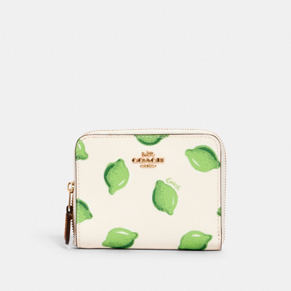 Coach NEW W TAG Medium Corner Zip Wallet With Green Apple Print Gold/Chalk  Multi Multiple - $119 (33% Off Retail) New With Tags - From Kare