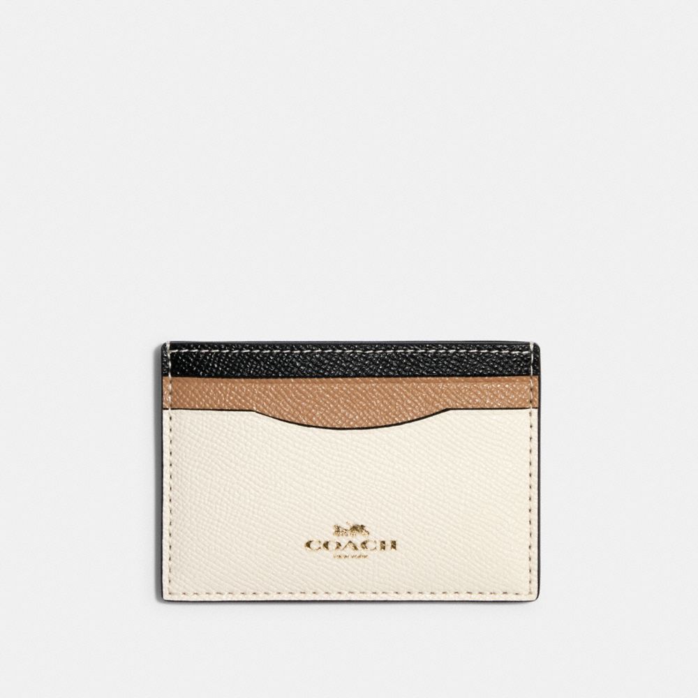 COACH 31555 CARD CASE IN COLORBLOCK IM/CHALK MULTI