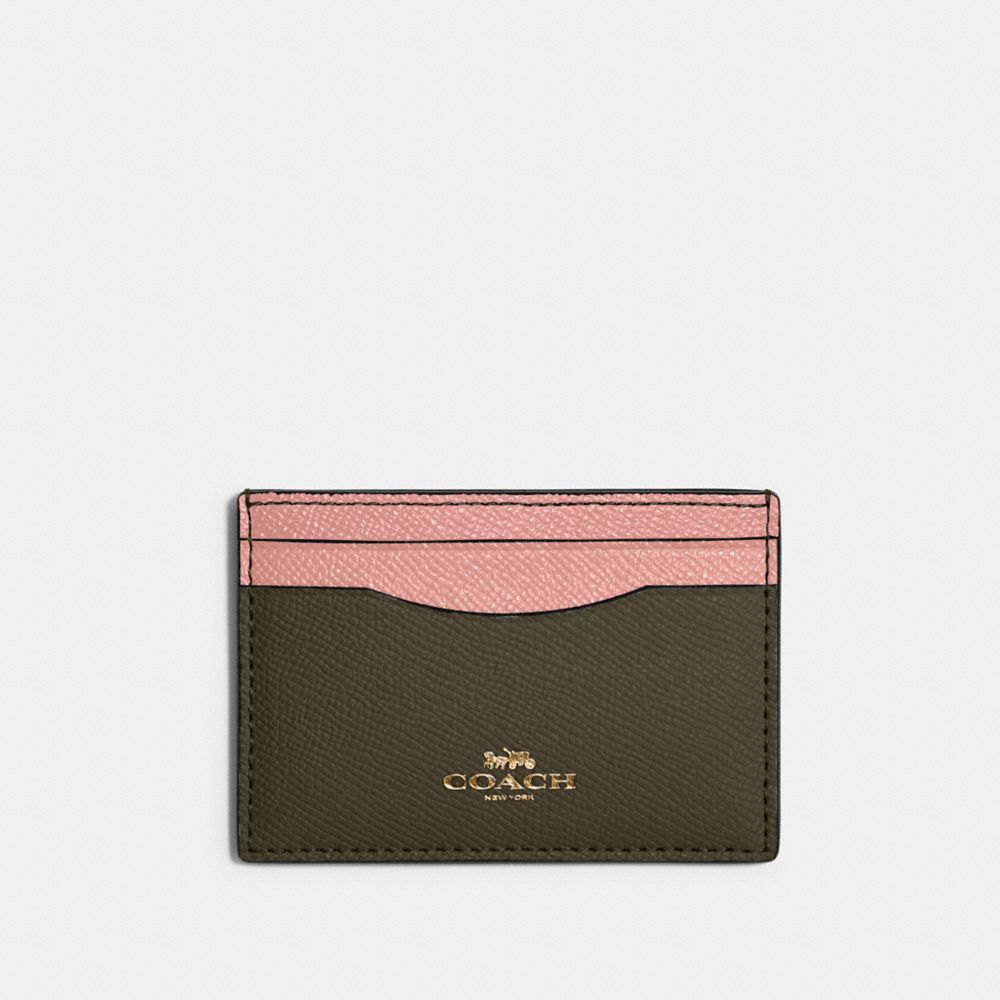 COACH 31555 Card Case In Colorblock IM/CANTEEN MULTI