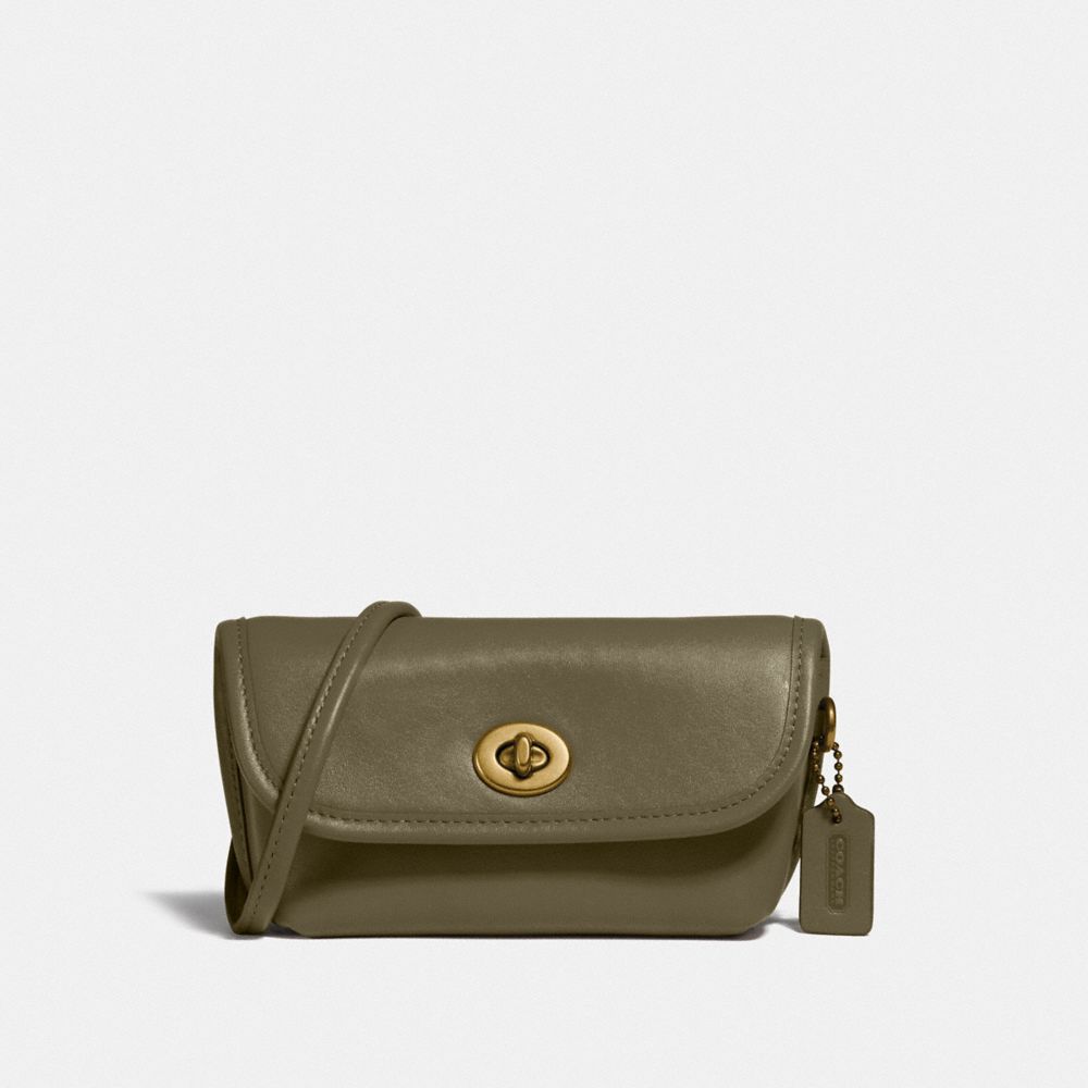 TURNLOCK FLARE BELT BAG - BRASS/WASHED UTILITY - COACH 315