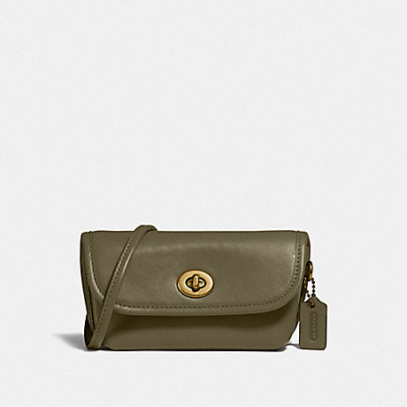 COACH TURNLOCK FLARE BELT BAG - BRASS/WASHED UTILITY - 315