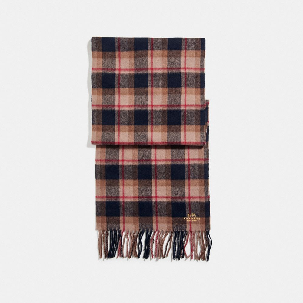 SHIRT PLAID SCARF - OAK PLAID - COACH 31790