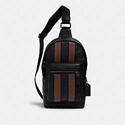 WEST PACK WITH VARSITY STRIPE - QB/BLACK SADDLE/MIDNIGHT - COACH 3180