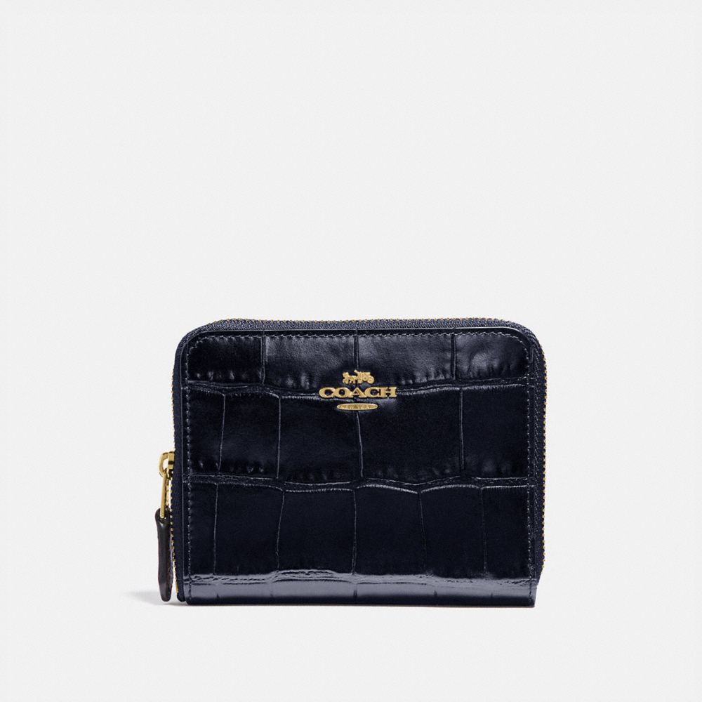 COACH 31831 SMALL ZIP AROUND WALLET LI/MIDNIGHT-NAVY