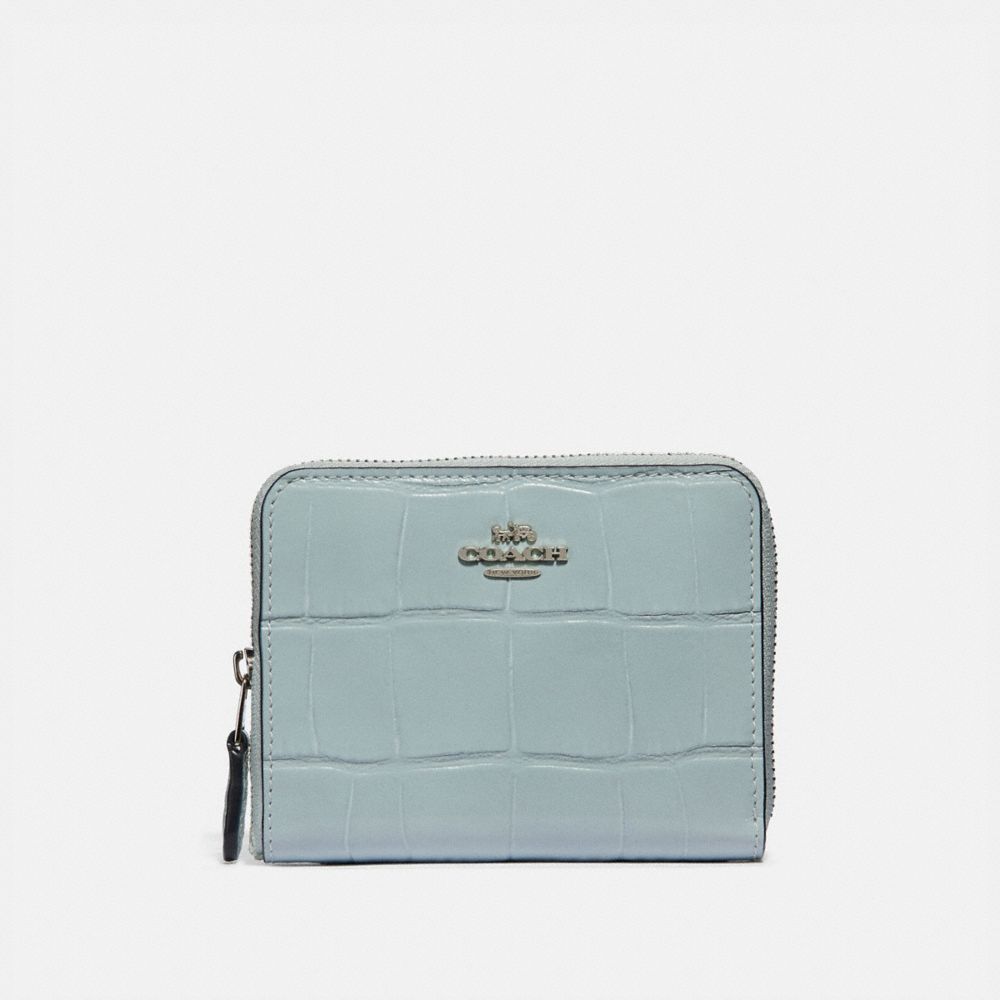 COACH SMALL ZIP AROUND WALLET - SV/SKY - 31831