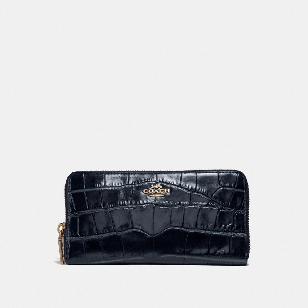 COACH 31856 ACCORDION ZIP WALLET LI/MIDNIGHT NAVY