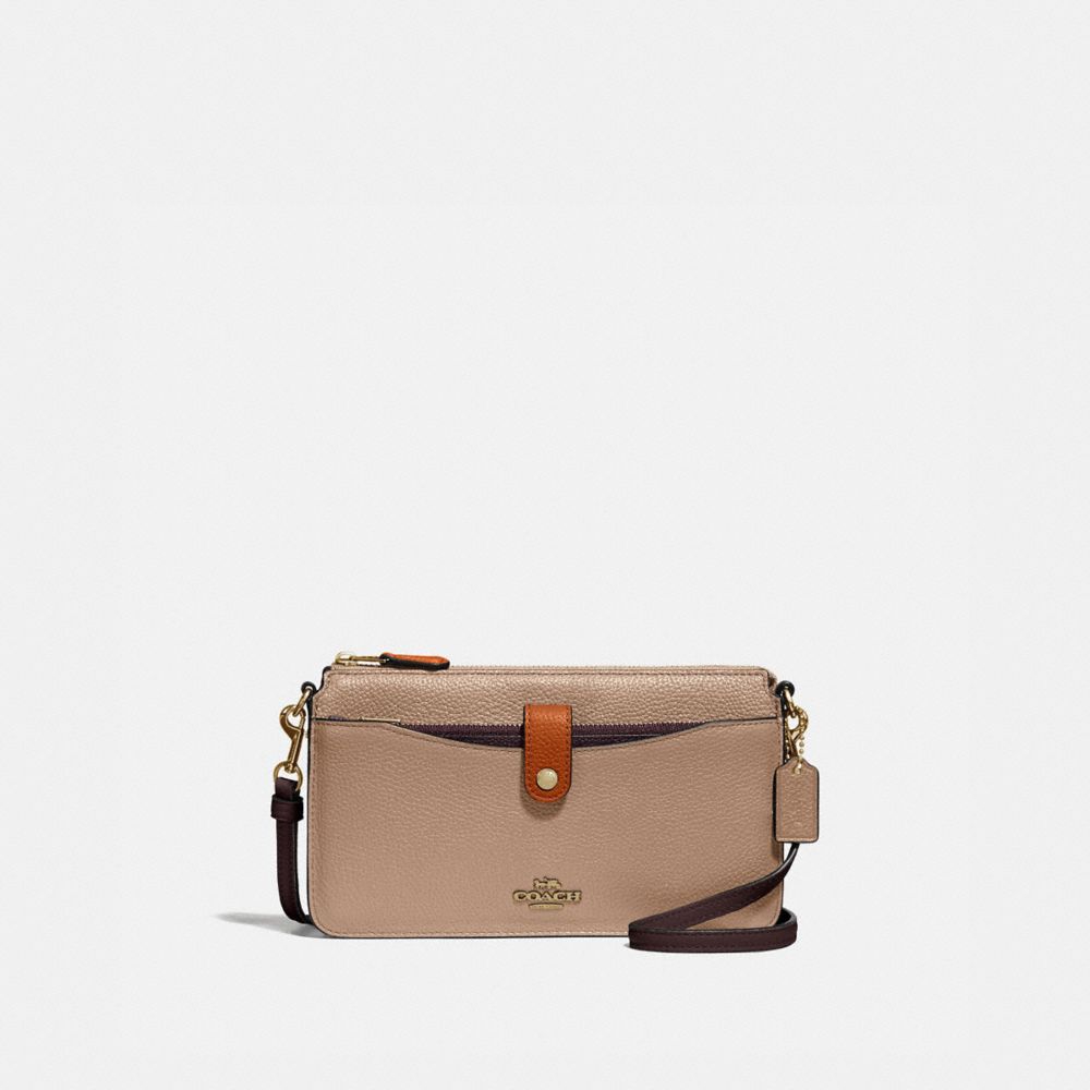 COACH 31864 NOA POP-UP MESSENGER IN COLORBLOCK B4/TAUPE-GINGER-MULTI