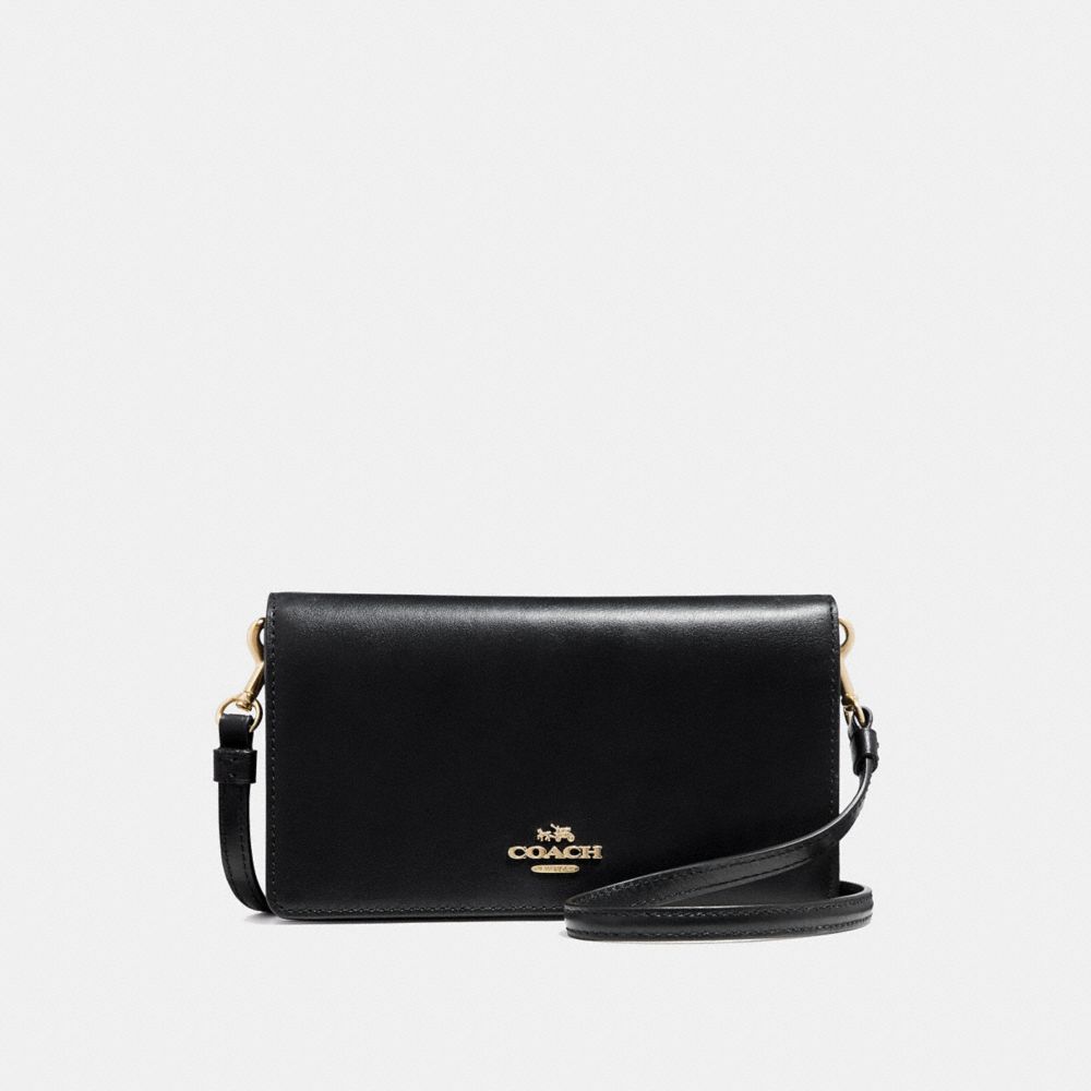 COACH 31867 SLIM PHONE CROSSBODY BLACK/LIGHT-GOLD