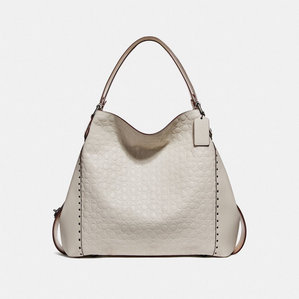 COACH 31930 - EDIE SHOULDER BAG 42 IN SIGNATURE LEATHER WITH RIVETS ...