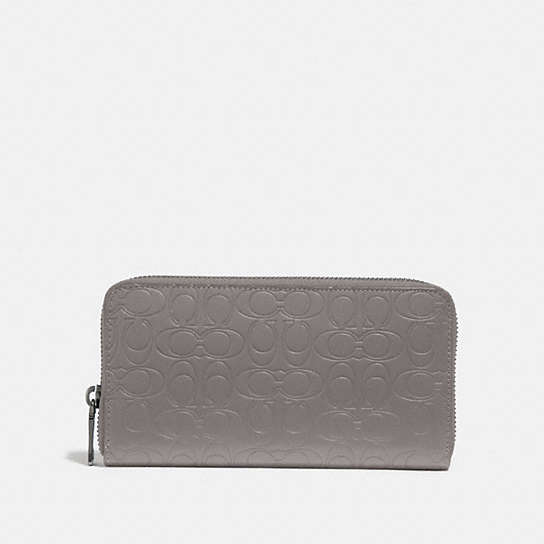32033 - Accordion Wallet In Signature Leather HEATHER GREY
