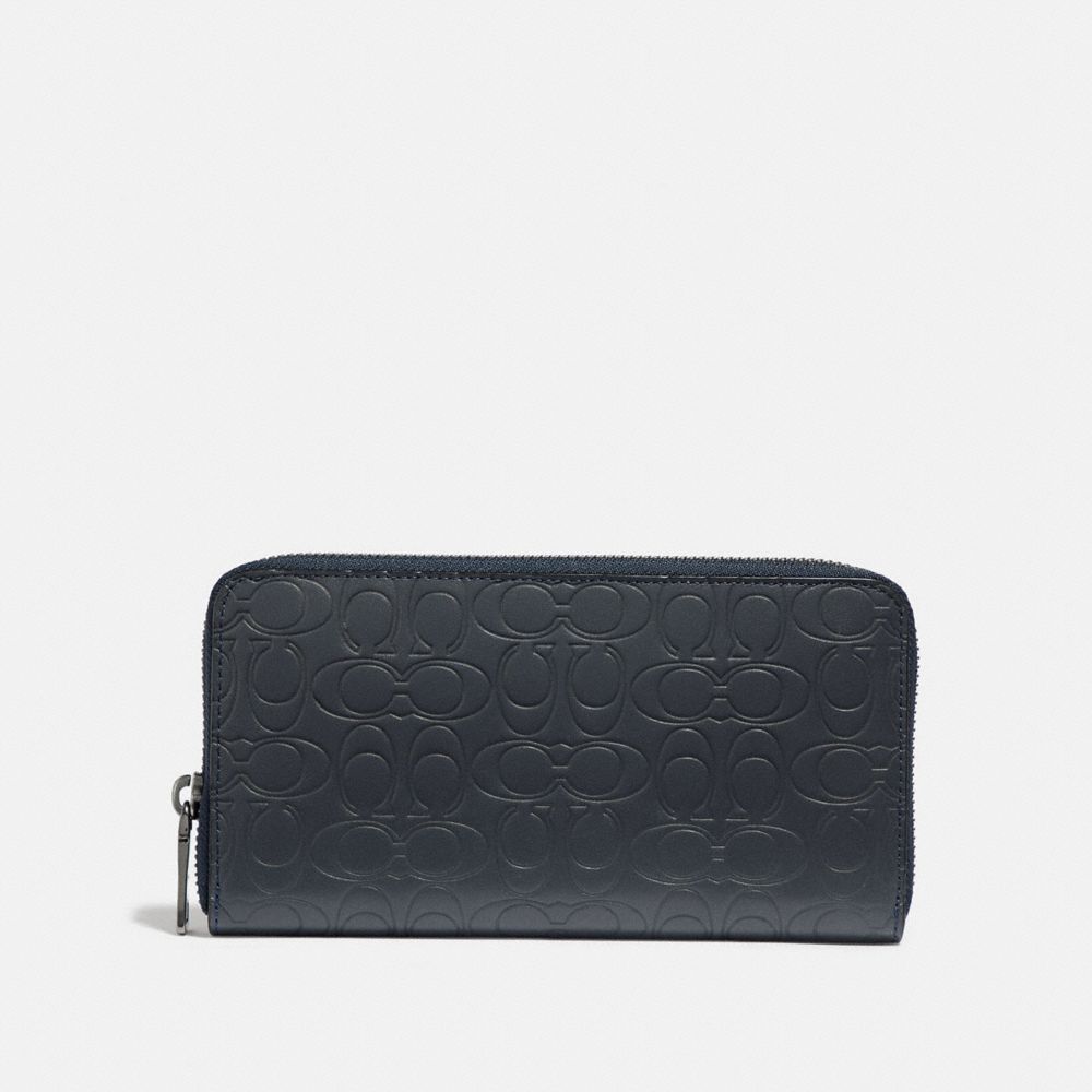 ACCORDION WALLET IN SIGNATURE LEATHER - MIDNIGHT - COACH 32033