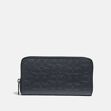 COACH ACCORDION WALLET IN SIGNATURE LEATHER - MIDNIGHT - 32033