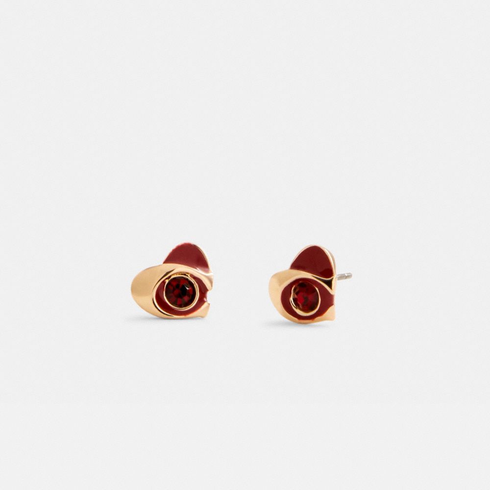 Signature Heart Stud Earrings