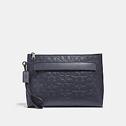 COACH 32162 - Pouch In Signature Leather MIDNIGHT