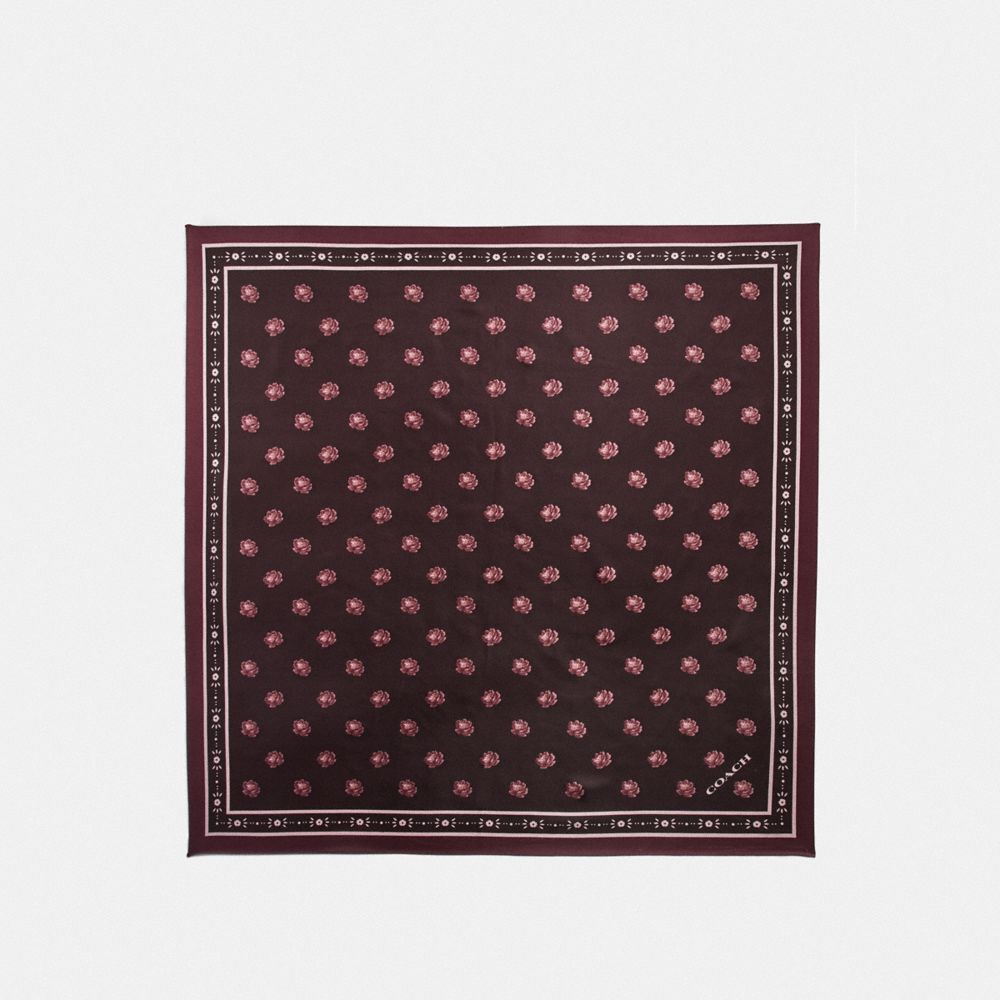 ROSE SILK SQUARE - 32163 - OXBLOOD