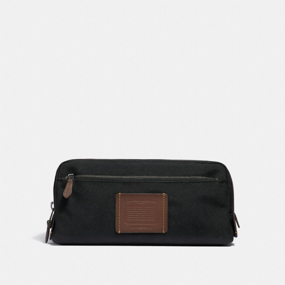 DOUBLE ZIP DOPP KIT - BLACK - COACH 32183