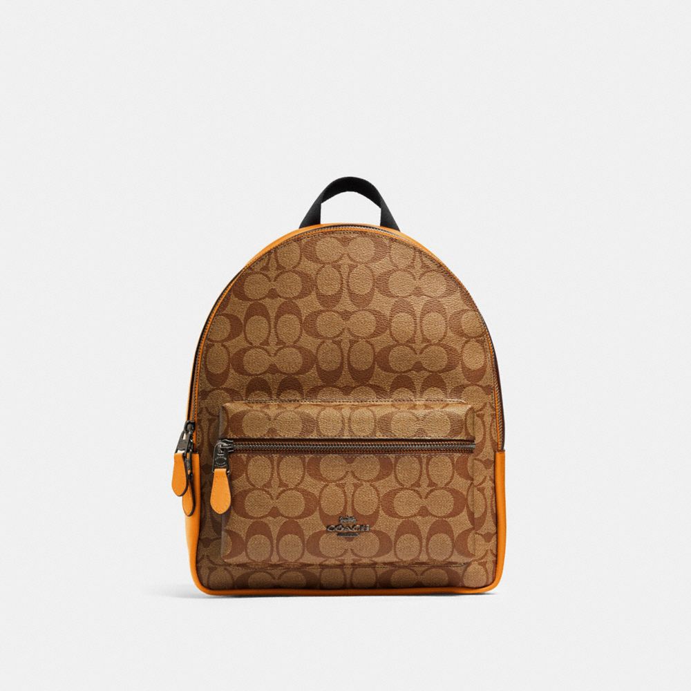 charlie backpack in signature canvas