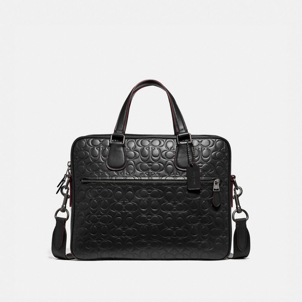 COACH 32210 Hudson 5 Bag In Signature Leather BLACK/BLACK ANTIQUE NICKEL