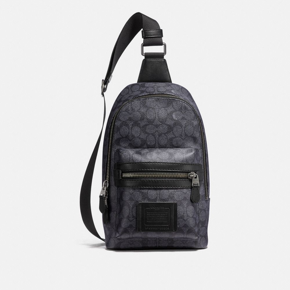 COACH 32217 ACADEMY PACK IN SIGNATURE CANVAS CHARCOAL/BLACK-ANTIQUE-NICKEL