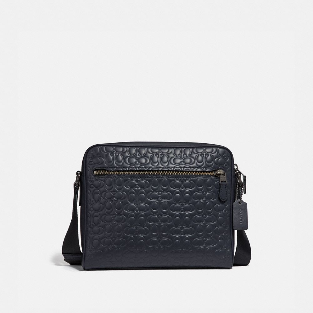 COACH 32220 - METROPOLITAN CAMERA BAG IN SIGNATURE LEATHER MIDNIGHT NAVY/BLACK ANTIQUE NICKEL