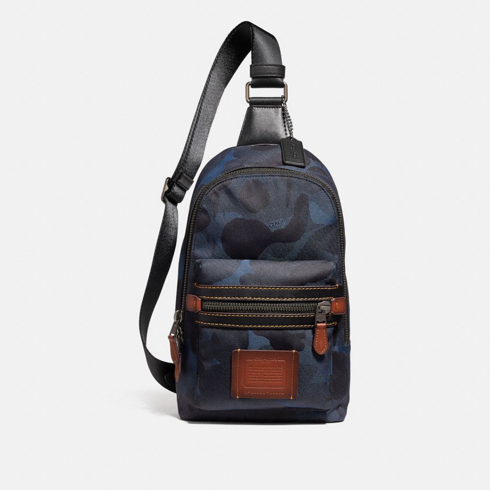 COACH Academy Pack With Camo Print - DENIM/BLACK COPPER - 32245