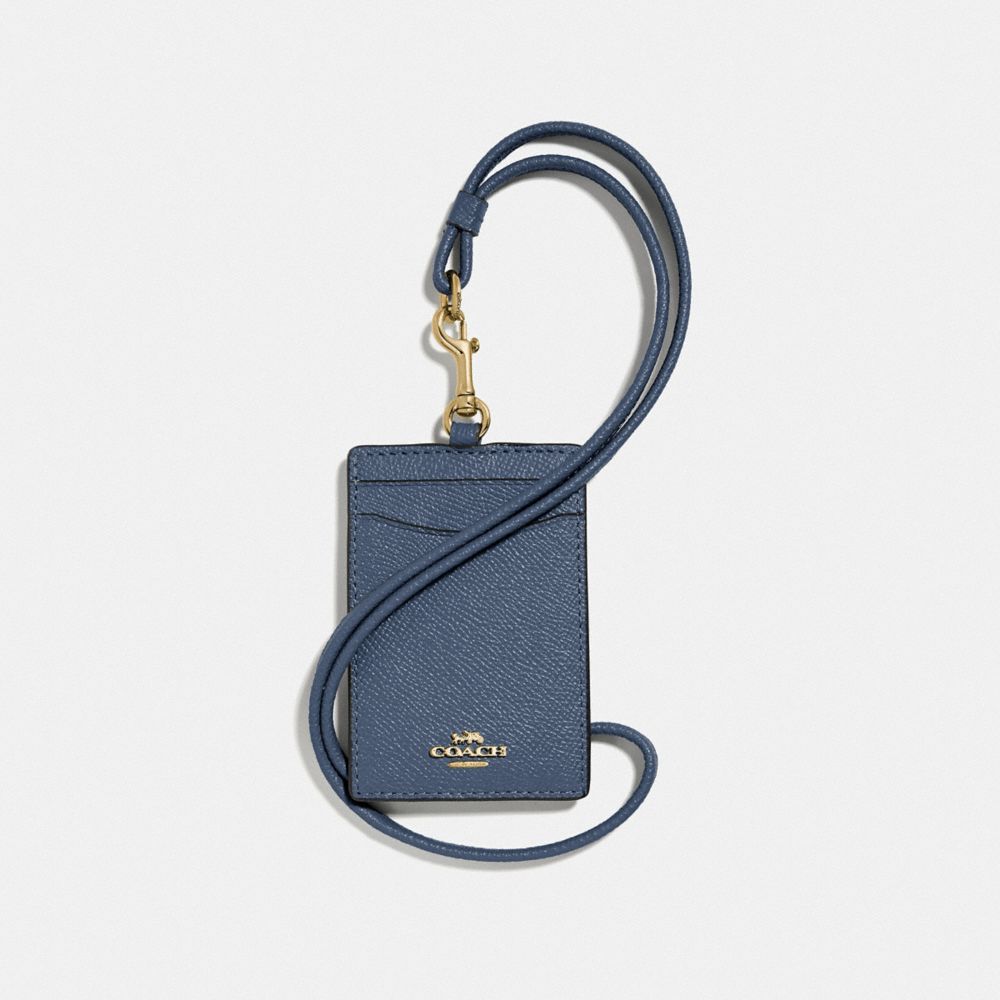 COACH 32319 Id Lanyard BRASS/DARK DENIM