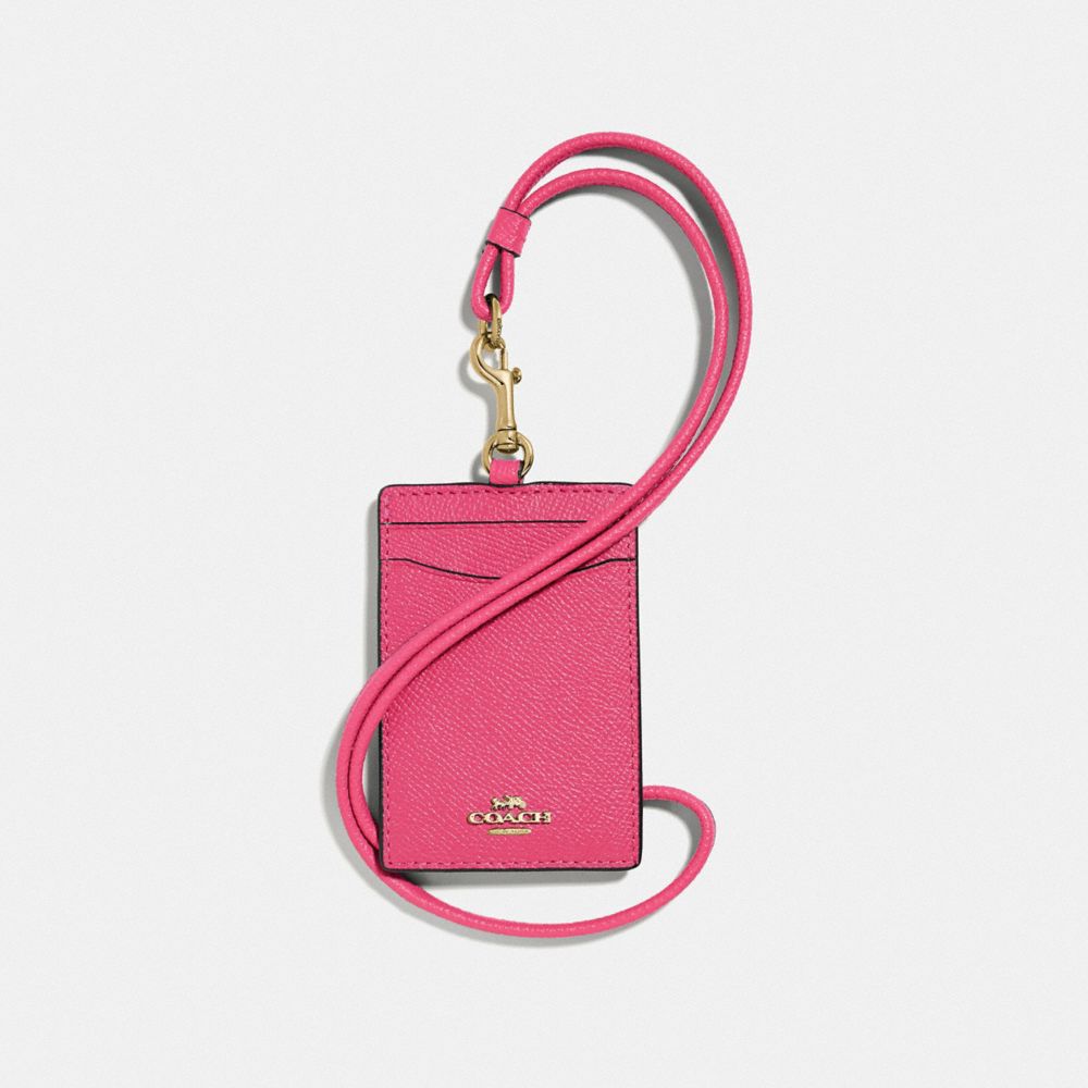 COACH 32319 Id Lanyard BRASS/CONFETTI-PINK