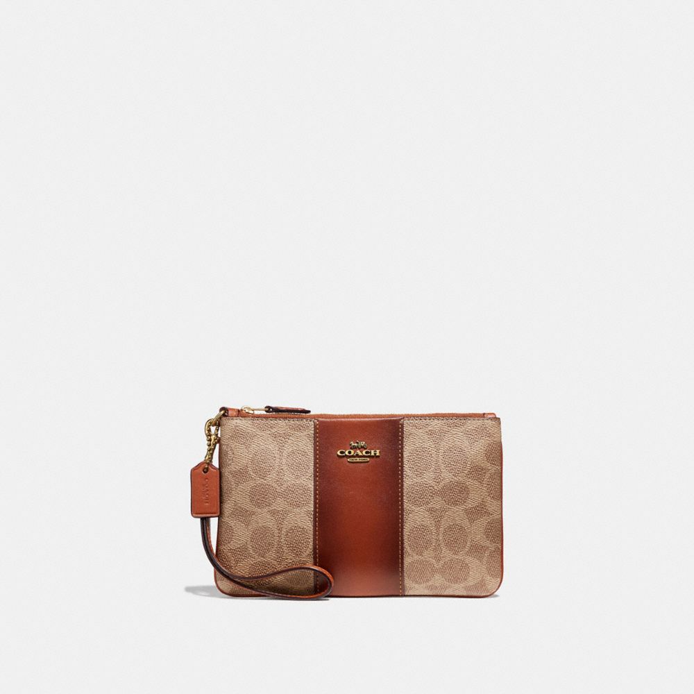公式 Coach コーチ スモール リストレット カラーブロック シグネチャー キャンバス 財布 革小物