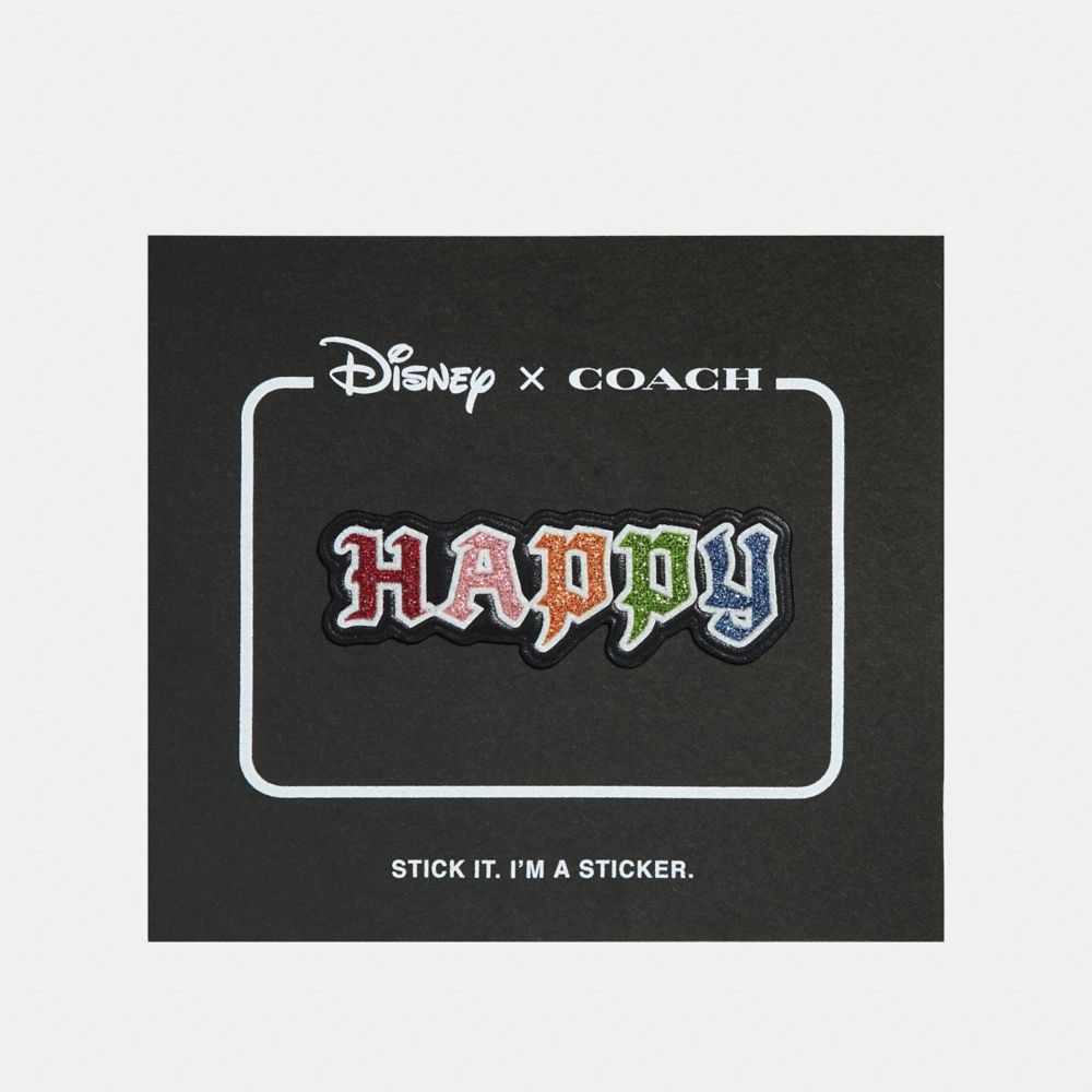 COACH 32515 Disney X Coach Happy Sticker BLACK MULTI
