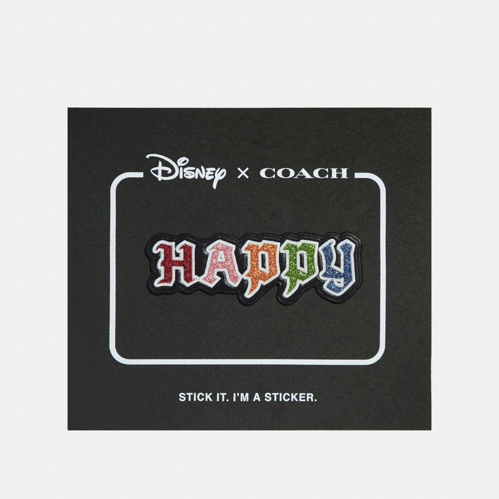 DISNEY X COACH HAPPY STICKER - 32515 - BLACK MULTI