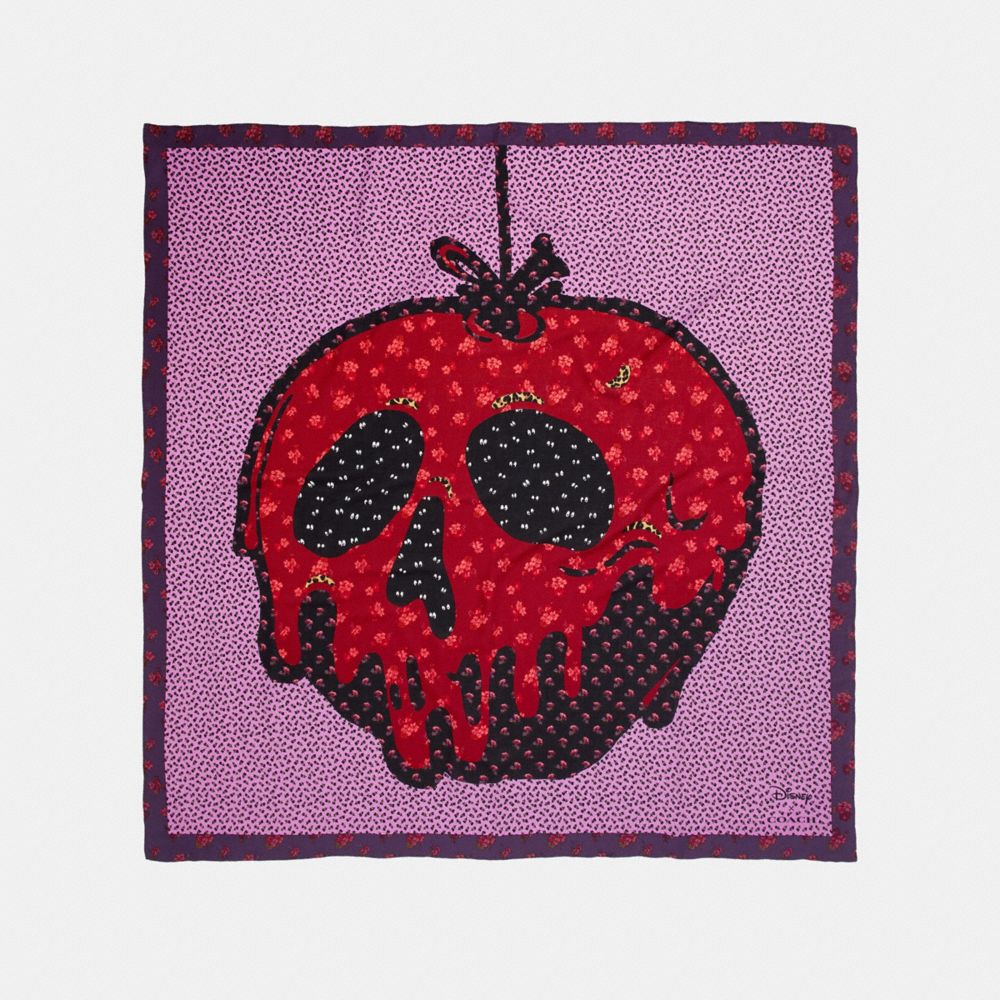 COACH DISNEY X COACH POISON APPLE PATCHWORK SCARF - RED - 32590