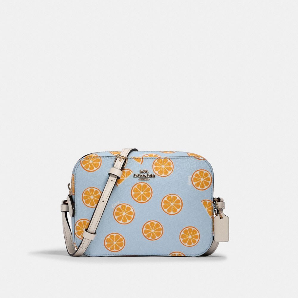 COACH 3273 MINI CAMERA BAG WITH ORANGE PRINT IM/ORANGE/BLUE